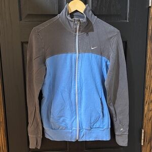 Nike Gray and Blue Full-Zip Women's Jacket